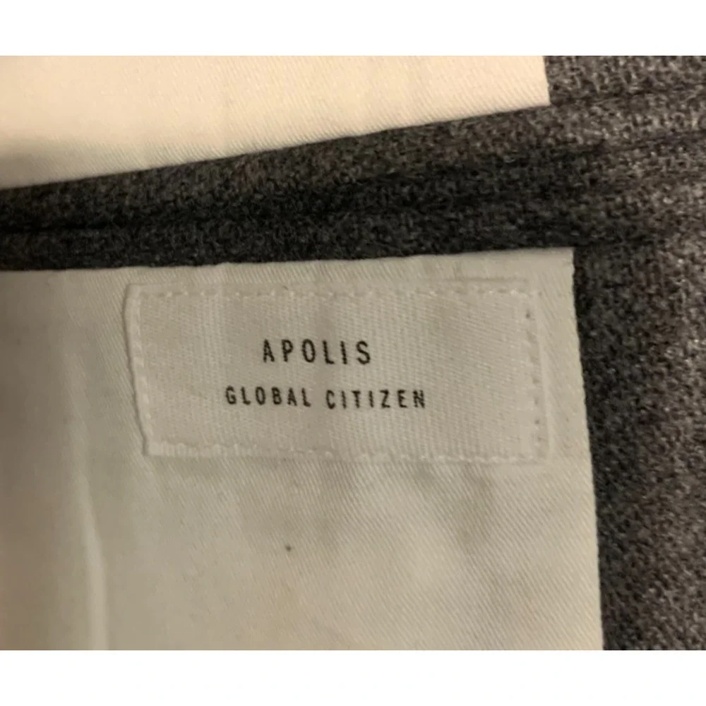 Apolis Global Citizen Mens Wool Blend Blazer Size L NEW Gray Patch Pockets
